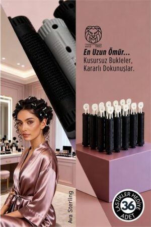 Saç Bigudisi - 36'lı Saç Bukle Şekillendirme Seti - Lastikli - Ömürlük Şekillendirme. Kuaför Berber ve Kuaför Malzemeleri.