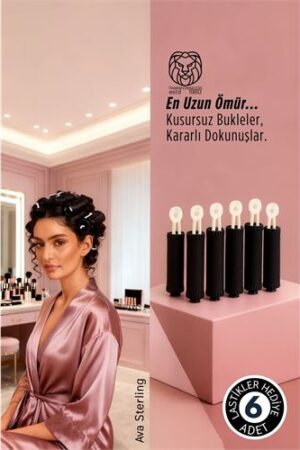 Saç Bigudisi - 6'lı Saç Bukle Şekillendirme Seti - Lastikli - Ömürlük Şekillendirme. Kuaför Berber ve Kuaför Malzemeleri.