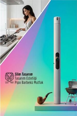 Slim Lüks Mutfak Pipo Çakmağı - Gazlı Uzun Barbekü Ateşleyici - Modern Tasarım. Mutfak Ürünleri ve Mutfak Ekipmanları.