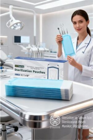 Sterilizasyon Poşeti 200 Adet - Otoklav Kendinden Yapışkanlı Medikal Poşet 9x26 cm. Kuaför Berber ve Kuaför Malzemeleri.