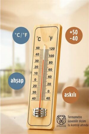 Termometre  - Ahşap Duvar Termometresi. Ev Ürünleri ve Ev Ürünleri.