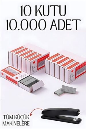 10 Kutu 10.000 Adet Küçük Zımba Teli . Oto-Hırdavat ve Oto ve Hırdavat Ürünleri.