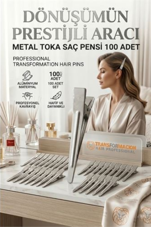 100'lü Profesyonel Alüminyum Saç Pensi Seti Metal Toka Saç Pensi  . Kişisel Ürünler ve Kişisel Ürünler.