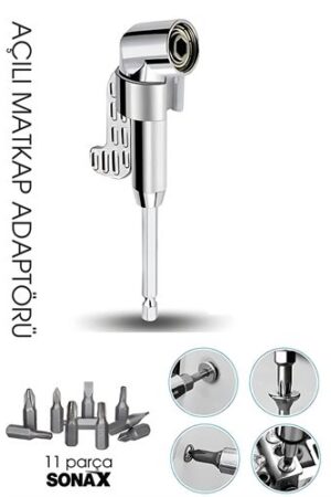 105° Açılı Matkap Adaptörü Seti – 1/4” Hex Şaftlı