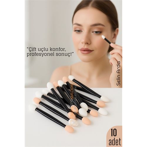 10’lu Göz Makyaj Aplikatörü Seti – Çift Uçlu 10’lu Göz Makyaj Aplikatörü Seti – Çift Uçlu