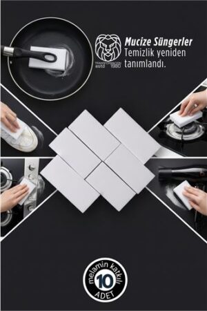 10’lu Mucize Melamin Sünger - Nano Leke Çıkarıcı Sihirli Temizlik Serisi . Ev Ürünleri ve Ev Ürünleri.