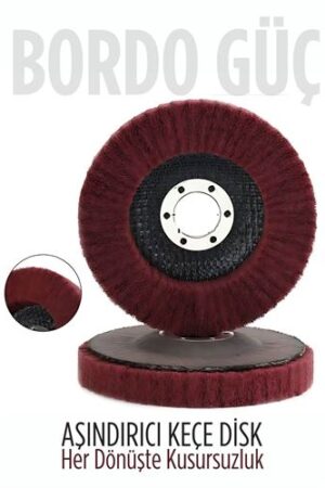 11 cm Endüstriyel Aşındırıcı Keçe Disk – 22 mm İç Çaplı Zımpara Fırçası . Oto-Hırdavat ve Oto ve Hırdavat Ürünleri.