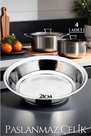 21 cm 4 LÜ Tabak Seti Paslanmaz Çelik B.Caprio Design . Mutfak Ürünleri ve Mutfak Ekipmanları.