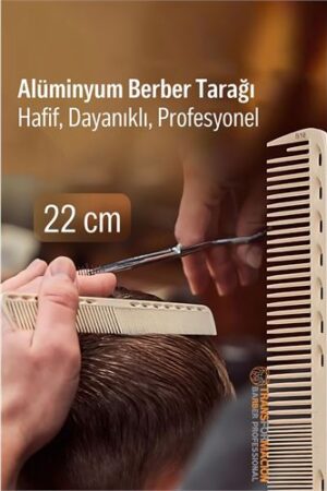 22 cm Alüminyum Saç Kesim Tarağı – Berber Tarağı -Hafif