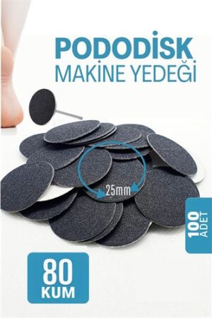 25 mm Pododisk - Nasır Sökücü Pedikür Makinesi Yedek Pedler 100 ADET . Kişisel Ürünler ve Kişisel Ürünler.