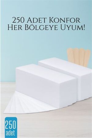 250’lİ Ağda Bezi Seti + Spatula | Her Bölgeye Uyumlu | Evde Pratik Tüy Alma İçin . Kişisel Ürünler ve Kişisel Ürünler.