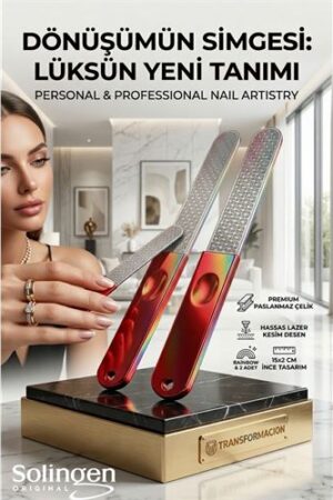 2'li Lazer Kesim Çelik Törpü - Ömürlük Manikür Sanatı Soligen Professional . Kişisel Ürünler ve Kişisel Ürünler.
