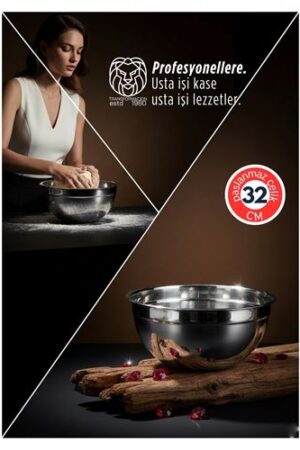 32 cm 6 Lt Profesyonel Ölçülü Derin Karıştırma Kabı - 304 Paslanmaz Çelik . Mutfak Ürünleri ve Mutfak Ekipmanları.