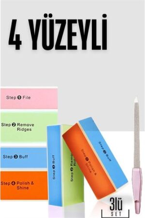 4 Yüzeyli Törpü ve Parlatma Blok Sünger 3 lü Set . Kişisel Ürünler ve Kişisel Ürünler.