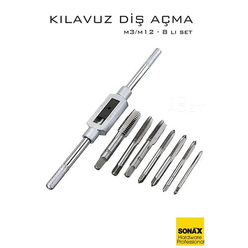 8 li Diş Açma Kılavuz Seti –Endüstriyel Çelik 8 li Diş Açma Kılavuz Seti –Endüstriyel Çelik