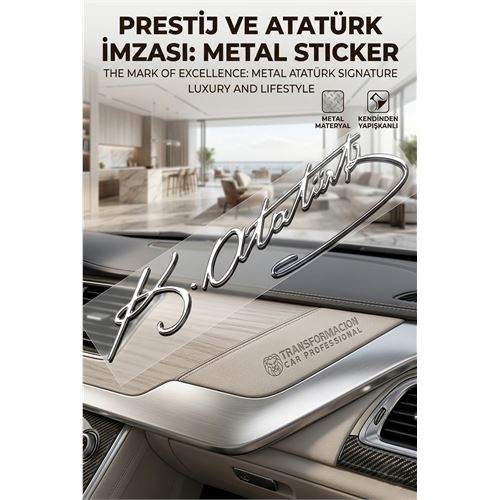 8.5 cm Ultra-Lüks 3D Metal Atatürk İmzası - Torpido ve Gövde Logosu . Oto-Hırdavat ve Oto ve Hırdavat Ürünleri. 8.5 cm Ultra-Lüks 3D Metal Atatürk İmzası - Torpido ve Gövde Logosu . Oto-Hırdavat ve Oto ve Hırdavat Ürünleri.