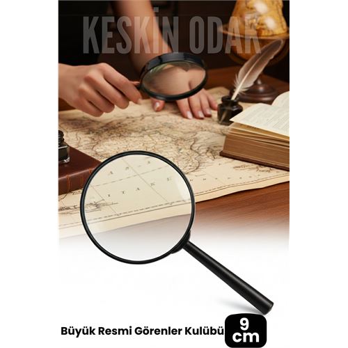 9 cm Optik Lensli El Tipi Büyüteç | Profesyonel Okuma 9 cm Optik Lensli El Tipi Büyüteç | Profesyonel Okuma