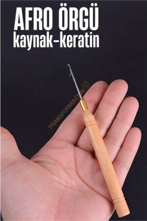 Afro Örgü İğnesi Saç Kaynak Keratin Tığı . Kuaför Berber ve Kuaför Malzemeleri.