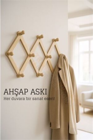 Ahşap Akordeon Duvar Askısı - Dekoratif