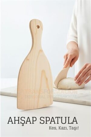 Ahşap Hamur Spatulası 21x9