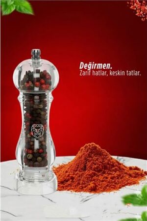 Alistair Serisi Kristal Akrilik Seramik Dişli Ayarlanabilir Lüks Baharat Öğütücü 16 cm . Mutfak Ürünleri ve Mutfak Ekipmanları.
