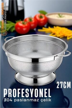 Ayaklı Kevgir - 304 Paslanmaz Çelik Profesyonel Ayaklı Süzgeç 27 Cm . Mutfak Ürünleri ve Mutfak Ekipmanları.