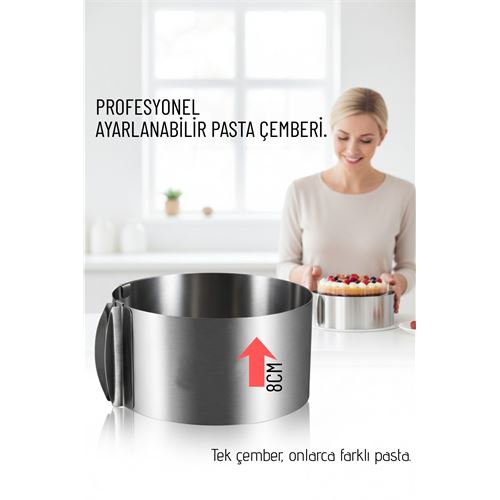 Ayarlanabilir Pasta Çemberi Paslanmaz Çelik Kek Kalıbı 16-30 cm - Profesyonel Pasta Kalıbı . Mutfak Ürünleri ve Mutfak Ekipmanları. Ayarlanabilir Pasta Çemberi Paslanmaz Çelik Kek Kalıbı 16-30 cm - Profesyonel Pasta Kalıbı . Mutfak Ürünleri ve Mutfak Ekipmanları.