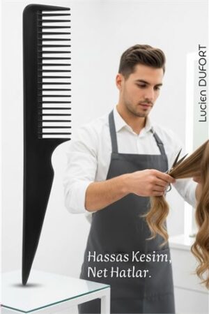 Bayan Kuaförü Saç Kesim Tarağı - Profesyonel Kuaför Kesim Tarağı Kuyruklu Saç Ayırma Şekillendirme Tarağı  . Kişisel Ürünler ve Kişisel Ürünler.