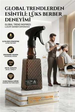 Berber Kuaför Su Spreyi Şişesi Profesyonel Saç Fısfısı 300 ML . Kuaför Berber ve Kuaför Malzemeleri.