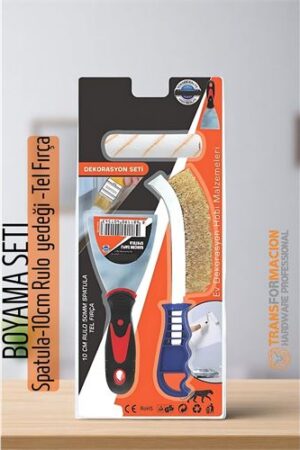 Boyama Seti - Spatula-10cm Rulo  yedeği -Tel Fırça . Ev Ürünleri ve Ev Ürünleri.