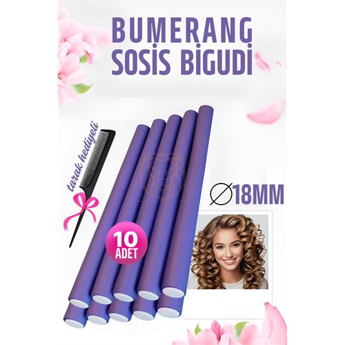 Bumerang Sosis Bigudi Tarak Seti 18 mm Kalınlık 10 Adet . Kuaför Berber ve Kuaför Malzemeleri. Bumerang Sosis Bigudi Tarak Seti 18 mm Kalınlık 10 Adet . Kuaför Berber ve Kuaför Malzemeleri.