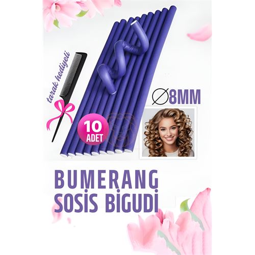 Bumerang Sosis Bigudi Tarak Seti 8 mm Kalınlık 10 Adet . Kuaför Berber ve Kuaför Malzemeleri. Bumerang Sosis Bigudi Tarak Seti 8 mm Kalınlık 10 Adet . Kuaför Berber ve Kuaför Malzemeleri.