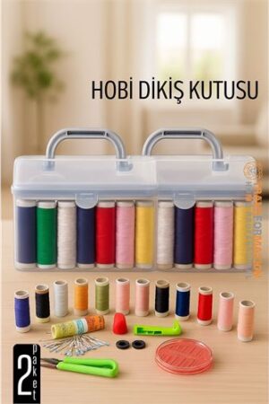 Dikiş Seti - 42 Parça Renkli Dikiş Seti – Mezuralı