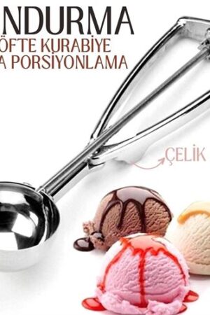 Dondurma Porsiyonlama Kaşığı Kurabiye Köfte Helva . Mutfak Ürünleri ve Mutfak Ekipmanları.