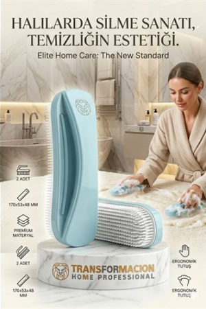 Ergonomik Temizlik Fırçası | 2'li Set Halı