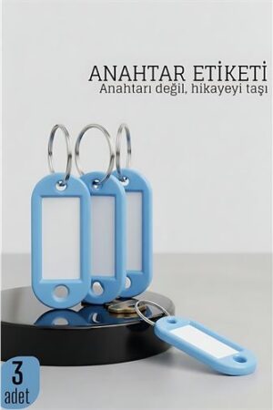Etiketli 3'lü Anahtarlık Halkası – İsim Yazılabilir