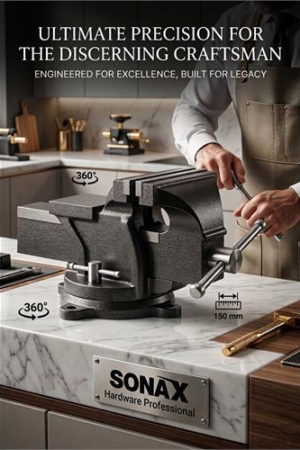 Hardware Professional 150 mm Ağır Hizmet Tipi 360° Döner Tabanlı Masa Mengenesi . Oto-Hırdavat ve Oto ve Hırdavat Ürünleri.
