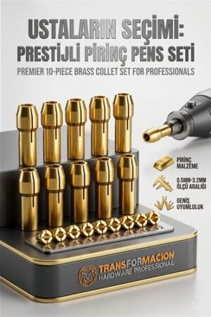 Henrik Brandt Serisi | 10'lu Pirinç Hassas Pens Ucu Seti (0.5-3.2mm) . Oto-Hırdavat ve Oto ve Hırdavat Ürünleri.