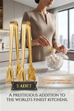 Inês Gold 3'lü Paslanmaz Çelik Mini Şeker Maşası Seti 12cm . Mutfak Ürünleri ve Mutfak Ekipmanları.
