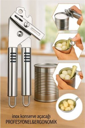 Inox Çelik Konserve Açacağı - Ergonomik ve Profesyonel Kolay Konserve Açıcı . Mutfak Ürünleri ve Mutfak Ekipmanları.