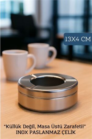 Inox Çelik Küllük – 13cm x 4 cm | Modern