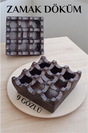 Kapaklı Zamak Döküm Kare Küllük Metal Kül Tablası - Kafe Küllüğü KAHVE . Ev Ürünleri ve Ev Ürünleri.