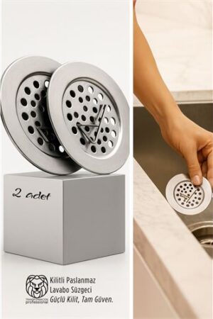 Kilitlenebilir Metal Lavabo Evye Süzgeci 2 ADET . Mutfak Ürünleri ve Mutfak Ekipmanları.