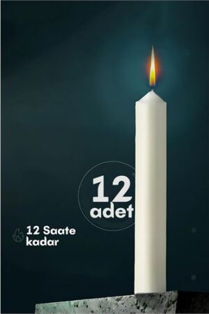 Klasik Mum 12 Adet - Kokusuz Mum . Ev Ürünleri ve Ev Ürünleri.