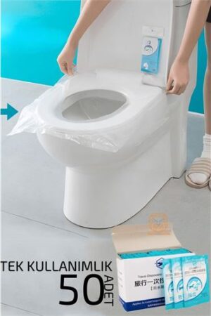 Klozet Kapağı Kılıfı Hijyenik Seyahat Tek Kullanımlık Klozet WC Örtüsü 50 ADET . Kişisel Ürünler ve Kişisel Ürünler.