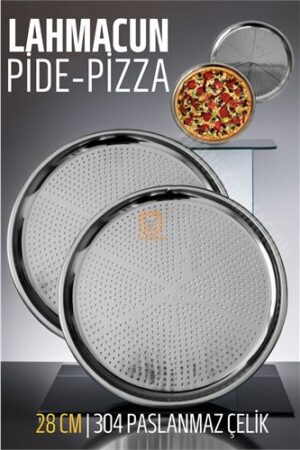 Lahmacun Pizza Pide Pişirme Tepsisi 28 CM 2 li SET . Mutfak Ürünleri ve Mutfak Ekipmanları.