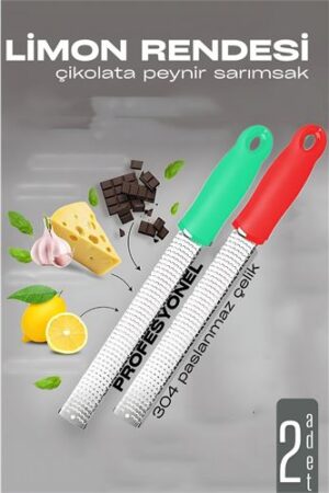 Limon Rendesi - Uzun Peynir Çikolata Sarımsak Rendesi 2 li set . Mutfak Ürünleri ve Mutfak Ekipmanları.