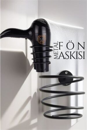 Metal Fön Askısı SİYAH . Ev Ürünleri ve Ev Ürünleri.