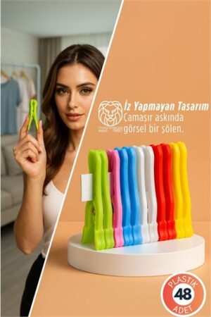 Mila Kovalchuk Serisi 48'li Premium Renkli Çamaşır Mandalı Kırılmaz İz Bırakmaz . Ev Ürünleri ve Ev Ürünleri.