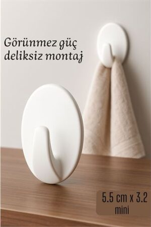 Mini Kendinden Yapışkanlı Duvar Askısı – 5.5 x 3.2 cm | İz Bırakmaz